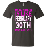 My Boyfriend Like February (Non-Existent) Men’s V-Neck T-Shirt
