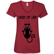 Crazy Cat Lady Ladies’ V-Neck T-Shirt