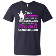 This Grandma may not be Rich and Famous but i do have Priceless Grandchildren Men’s V-Neck T-Shirt