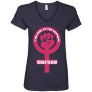 The Rise of the Women, The Rise of the Nation Ladies’ V-Neck T-Shirt
