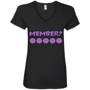 Member Berries in a Row! Member? Ladies’ V-Neck T-Shirt