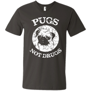 Pugs Not Drugs! Men’s V-Neck T-Shirt