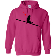 Banksys Girl Sliding down the Drain Blowing Bubbles Hoodie