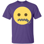 Mouth Zipped Shut Emoji T-Shirt