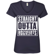 Straight Outta Hogwarts Ladies’ V-Neck T-Shirt