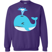 Whale Blow Hole Spray Emoji Sweatshirt