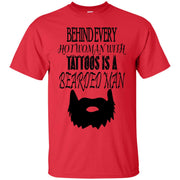 Behind Every Hot Women With Tattoos is a Bearded Man T-Shirt