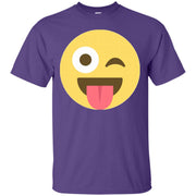 Winking Tongue Out Emoji Face T-Shirt