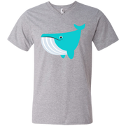 Whale Emoji Men’s V-Neck T-Shirt