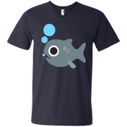 Fish Blowing Bubbles Men’s V-Neck T-Shirt