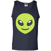 Green Alien Emoji Face Tank Top