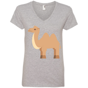 Camel Emoji Ladies’ V-Neck T-Shirt