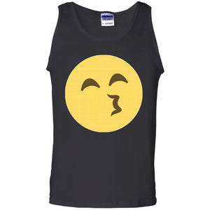 Whistling Emoji Face Tank Top