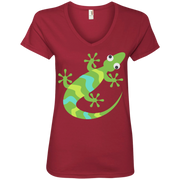 Lizard Emoji Ladies’ V-Neck T-Shirt