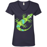 Lizard Emoji Ladies’ V-Neck T-Shirt