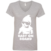 Hangover Cool Baby on Board Ladies’ V-Neck T-Shirt