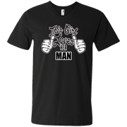 This Girl Loves Her Man Men’s V-Neck T-Shirt