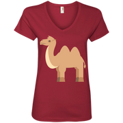 Camel Emoji Ladies’ V-Neck T-Shirt