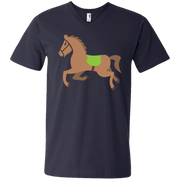 Galloping Horse Emoji Men’s V-Neck T-Shirt