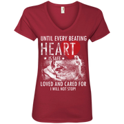 Save & Care for Dog Lovers Ladies’ V-Neck T-Shirt