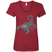 Scorpion Emoji Ladies’ V-Neck T-Shirt