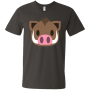 Wart Hog Emoji Men’s V-Neck T-Shirt