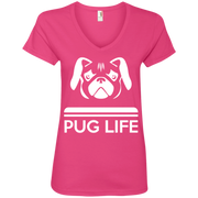 Pug Life  Ladies’ V-Neck T-Shirt