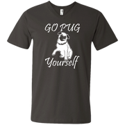 Go Pug Yourself Men’s V-Neck T-Shirt