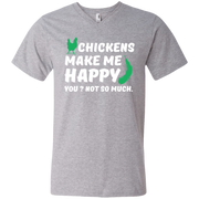 Chickens Make Me Happy, You? Not So Much Men’s V-Neck T-Shirt