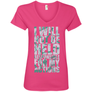 I Will Not Be Held Responsible For My Actions Ladies’ V-Neck T-Shirt