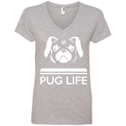 Pug Life Ladies’ V-Neck T-Shirt