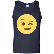 Winking Happy Emoji Face Tank Top