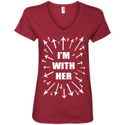 Im With Her! Women’s Day Ladies’ V-Neck T-Shirt