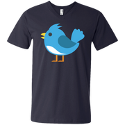 Blue Bird Emoji Men’s V-Neck T-Shirt