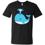 Whale Blow Hole Spray Emoji Men’s V-Neck T-Shirt