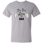 This Girl Loves Her Dad Men’s V-Neck T-Shirt
