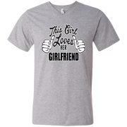 This Girl Loves Her Girlfriend Men’s V-Neck T-Shirt