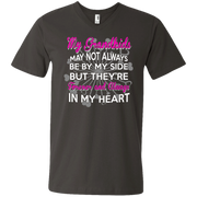 My Grandkids May not Always be by my side But they’re always in my Heart Men’s V-Neck T-Shirt