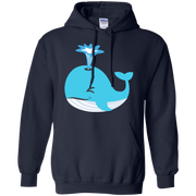 Whale Blow Hole Spray Emoji Hoodie