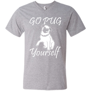Go Pug Yourself Dog Lover Men’s V-Neck T-Shirt
