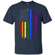 LGBTQ Pride American Rainbow Flag T-Shirt