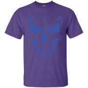 Blue Skull & Bones Face T-Shirt