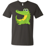 Sexy Crocodile Emoji Men’s V-Neck T-Shirt