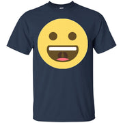 Really Happy Mouth Open Emoji Face T-Shirt