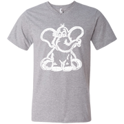 Cartoon Elephant Stencil Men’s V-Neck T-Shirt