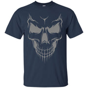 Grey Skull & Bones Face T-Shirt