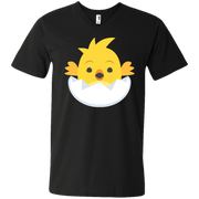 Chick Hatching Emoji Men’s V-Neck T-Shirt