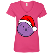 Member Berries Christmas Hat Ladies’ V-Neck T-Shirt