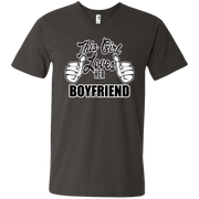 This Girl Loves Her Boyfriend Men’s V-Neck T-Shirt