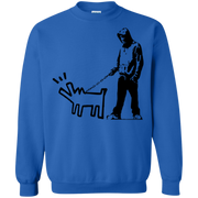 Banksy’s Thug Walking a Barking Dog Sweatshirt